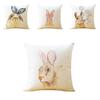 Premium Quality Rabbit Pillowcase Linen Sofa Throw Pillow Cover For Charming Home Decor