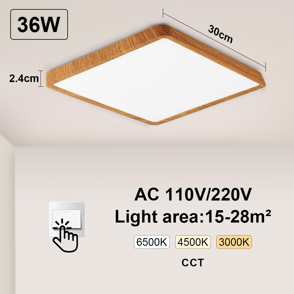 Ультратонкие светодиодные потолочные светильники 0,9 дюйма, круглые и квадратные, с регулируемой яркостью, CCT, панельные лампы, светильник для спальни, коридора, домашнего декора