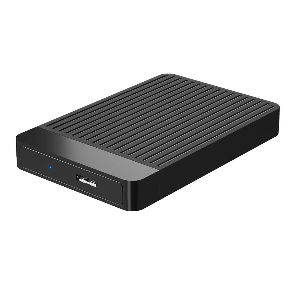2,5-дюймовый корпус SSD SATA для USB 3.1, мобильный корпус жесткого диска для жесткого диска типа USB-C, поддержка твердотельного накопителя, емкость жесткого диска до 6 ТБ