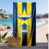 Пляжное полотенце с принтом North Queensland Cowboys Мягкое Портативное Быстросохнущее?Сухое полотенце для бассейна, летнего отпуска, активного отдыха на природе