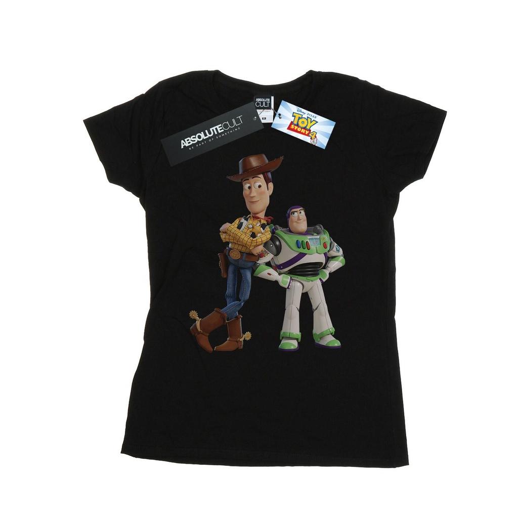 Disney Womens/Ladies Toy Story Buzz And Woody Standing Cotton T-Shirt