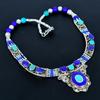 Turquoise, Lapis Lazuli 925 Sterling Silver Necklace Tibetan Silver Necklace Bohemian Antique Necklace Handmade Jewelry Nepali Necklace Gift For Wife