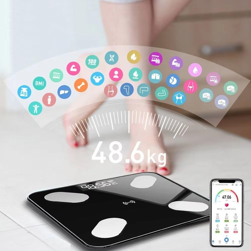 Bluetooth Connection Electronic Scales LCD Body Composition Analyzer Smart Body Weight Fat Scale