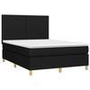 3142179 vidaXL Divan Bed with Mattress Black 140x200 Cm Fabric