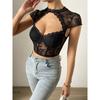 Топ с круглым вырезом, пэчворк из цветочного кружева, сексуальный, на стальных косточках, с рыбьими косточками, облегающий, короткий женский корсетный топ с открытым пупком
