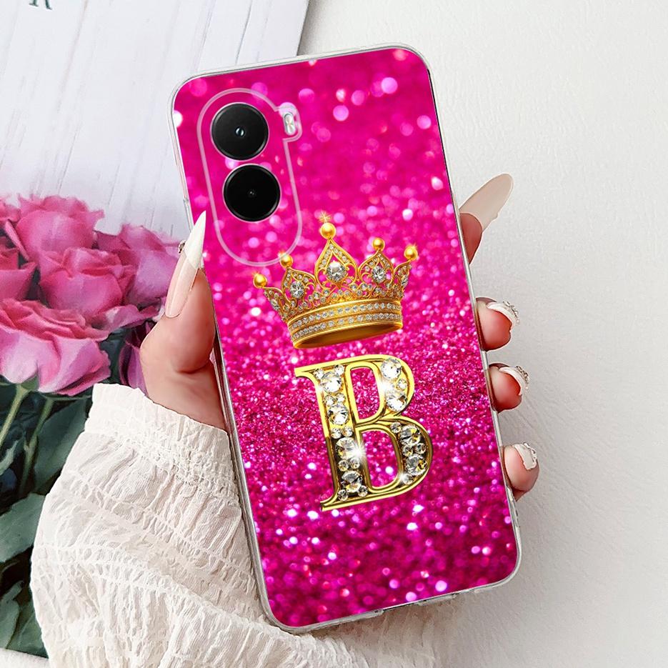 Для Xiaomi Poco M7 4G Чехол Новый Чехол с Буквами Короны Мягкий Силиконовый Чехол для Телефона Для Xiaomi Poco M7 Plus M7Plus PocoM7 4G Чехлы Сумки