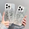 Beautiful Flower Girl Line Design Durable Laser Phone Case For Samsung Galaxy S21 S23 S24 FE S25 S24 S23 S22 Ultra Plus Covers