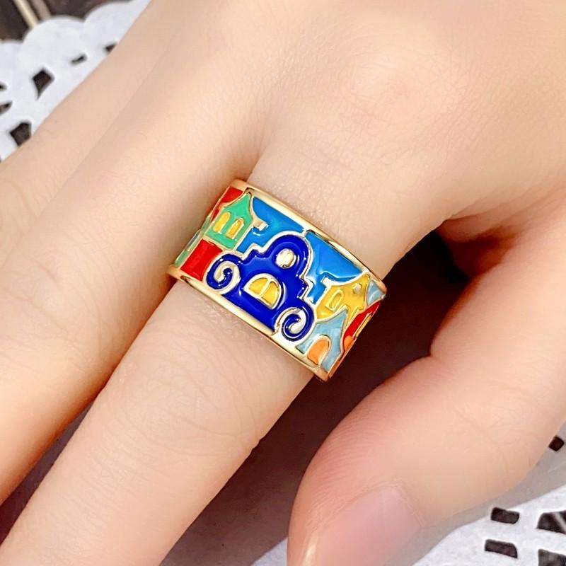 CAOSHI Модное цветное эмалированное кольцо на палец для женщин, модные аксессуары для повседневной жизни и вечеринок, стильные женские эстетичные украшения, подарок