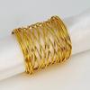 Twisted Wire Napkin Rings Wire Mesh Napkin Holders Golden Metal Napkin Rings Dining Table Accessories for Party Wedding Christmas Gatherings