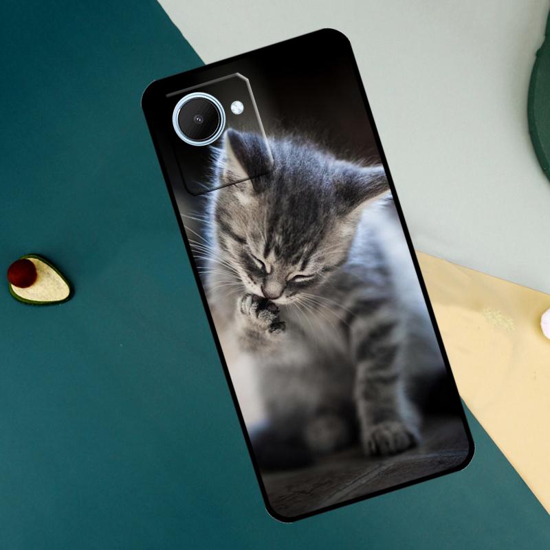 Милые котики в свитерах Чехол для Realme C55 C71 C75 C67 C63 C51 C61 C53 C35 C65 11 12 13 14 15 Pro Plus GT6 GT7 Pro