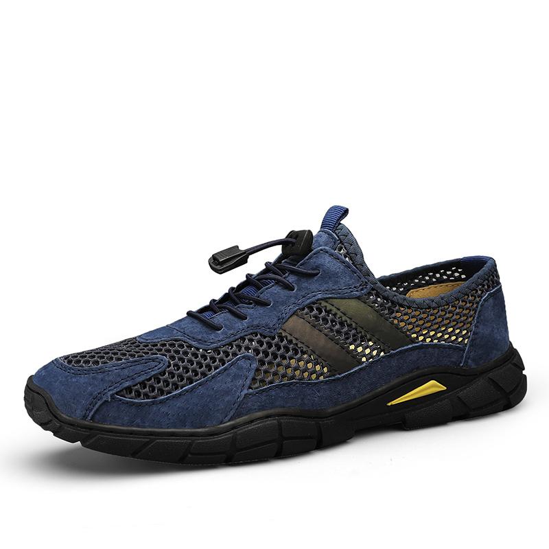 Летние мужские кроссовки, дышащая повседневная обувь, удобные мужские мокасины, сетчатая обувь, кроссовки для ходьбы на открытом воздухе