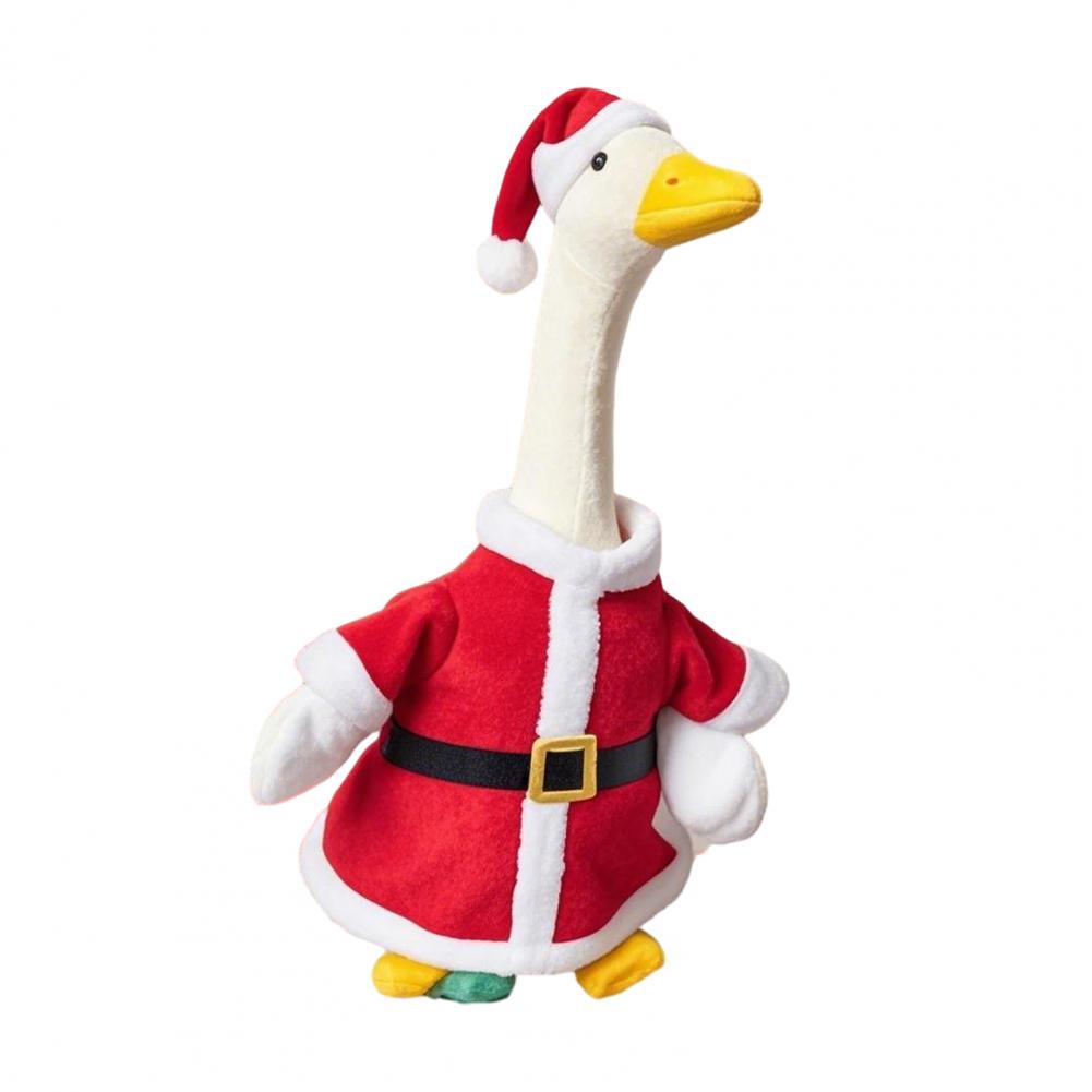 Porch Goose Outfit Turkey/Scarecrow/Santa Clothes Fits 23 Inch Cement Plastic Goose Statue for Christmas Yard Patio Decor
