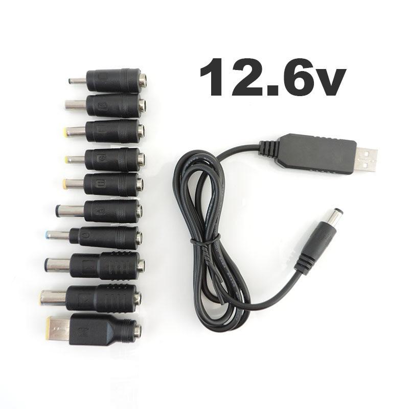 Разъем зарядного устройства постоянного тока 4,0x1,7 7,4, разъем USB, повышающий кабель, линия постоянного тока от 5 В до 9 В, 8,4 В, 12 В, повышающий преобразователь модуля
