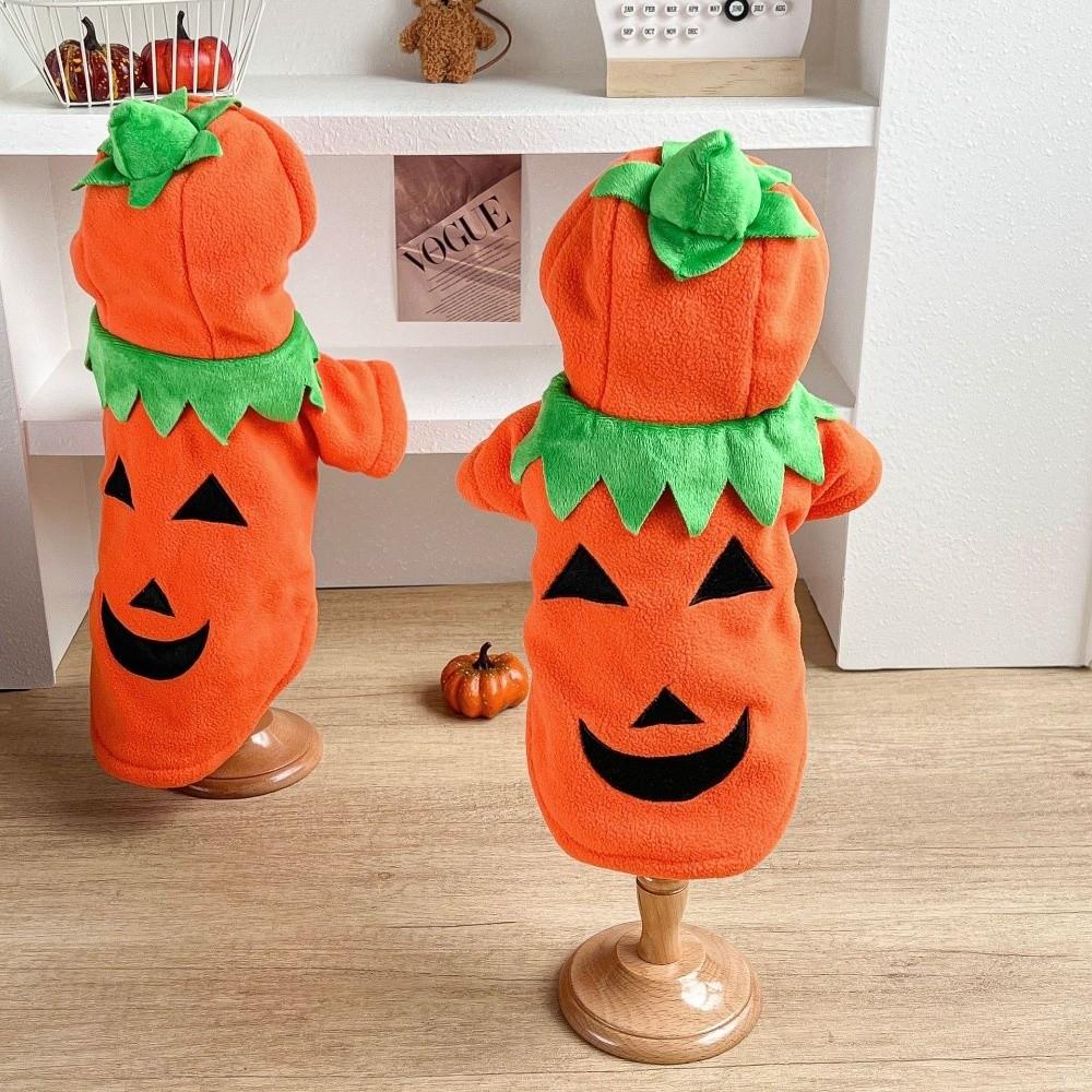 Breathable Pumpkin Dog Costume Orange Dog Hoodie Cute Pet Cosplay Costume Pet Role-Playing
