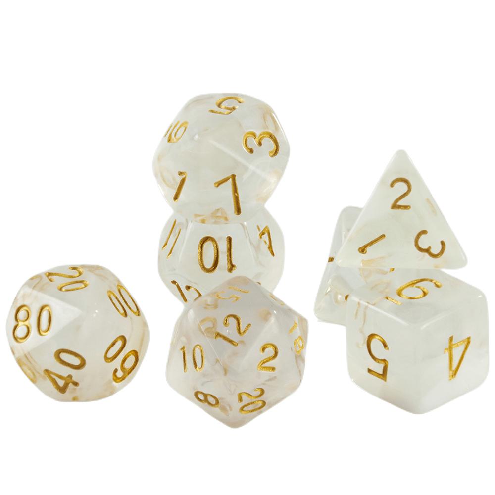 7шт/набор многогранных игральных костей с эффектом туманности D4-D20 для RPG DNDGame, игральные кости для настольной игры, набор игральных костей DND