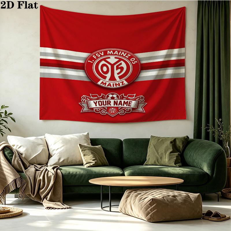 Custom Name Mainz 05 Printed Tapestry – Wall Hanging for Bedrooms, Dorms, and Home Decor