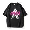 202 Лето Японская Манга Черные Камни Нана Осаки Винтажные Футболки Мужская Женская Одежда Футболка с Коротким Рукавом Хлопковые Футболки