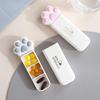 1Pc Mini Cat Claw Medicine Storage Box Portable Daily 3Grids Pill Cases Container Travel Fish Oils Pill Dispenser Organizer