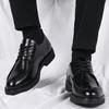 Британский деловой стиль свадебный жених кожаные туфли мужские корейская версия осень черный кожа дышащие внутренняя высота увеличение повседневная обувь