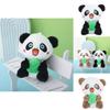 Cute Panda Plush Keychain Premium Snow Mink Fur Animal Figure Bag Pendant