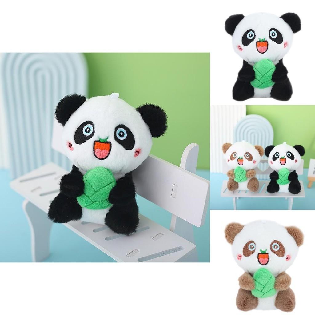 Cute Panda Plush Keychain Premium Snow Mink Fur Animal Figure Bag Pendant