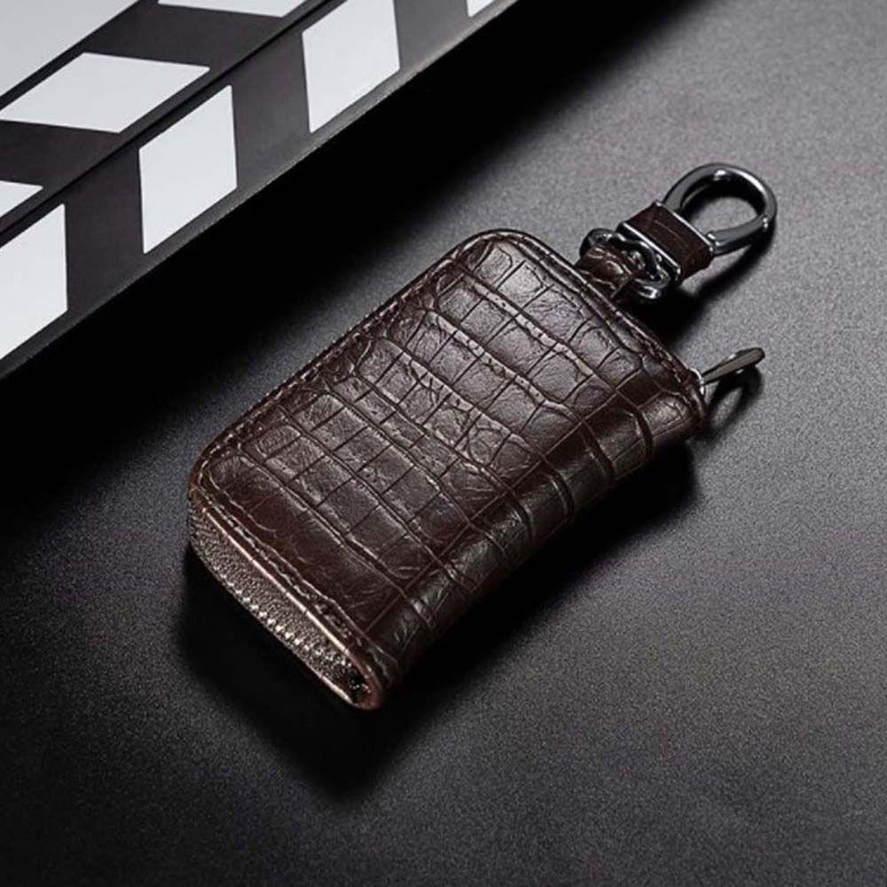 Men Crocodile pattern PU Leather Key Bag Case Zipper Key Case Bag Car Key Wallets Car Key Case