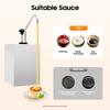4.2Qt Stainless Steel Sauce Dispenser Pump for Cheese Fudge Caramel, Commercial Kitchen Buffet Coffee Shop Equipment, One-Press