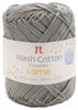 Hamanaka Hand Knitting Yarn, Washed Cotton Crochet Lamé, Approx. 25g, Color 414, Gray, 2517
