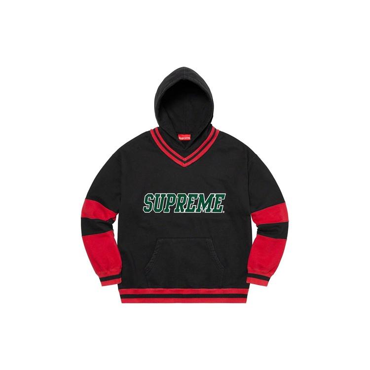 Supreme Hockey Hooded Sweatshirt 'Black Red Green' Men's SUP-FW20-239