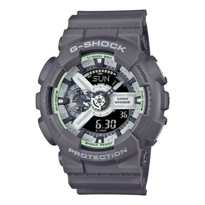 Мужские часы G-Shock HIDDEN GLOW Series GA-110HD-8AJF Серые (Японская модель)