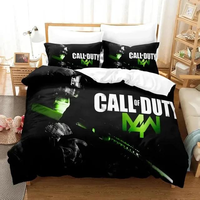 Постельное белье Call of Duty Black Ops Комплект Пододеяльник Постельный комплект Чехол на одеяло Наволочка Одеяло Размер Queen Постельное белье COD