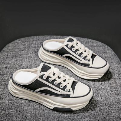 Папины кроссовки женские летние новые студенческие платформенные спортивные туфли женские повседневные с сумкой и холщовые полушлепанцы