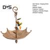 Hanging Birds Feeder for Outdoors Umbrella Shaped Birds Feeder Tray with Dragonfly/Butterfly/Honeybee Metal Wild Birds Bath for Garden Backyard Decor