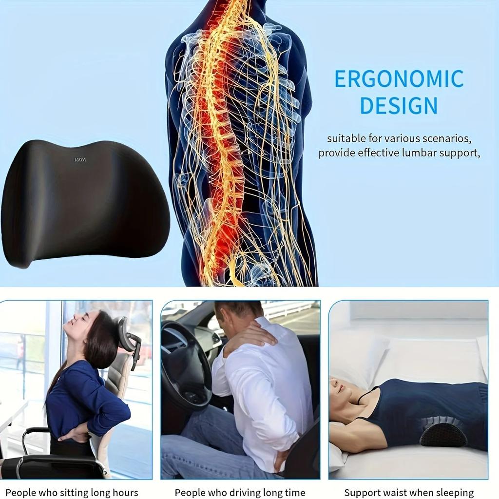Office Lumbar Support Cushion,Sleep Lumbar Pillow,Office Furniture Cushion,Ergonomic Soft Comfortable Memory Cotton
