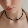 TATIANA (925 Silver) Onyx Candy Ball Necklace NZ2142