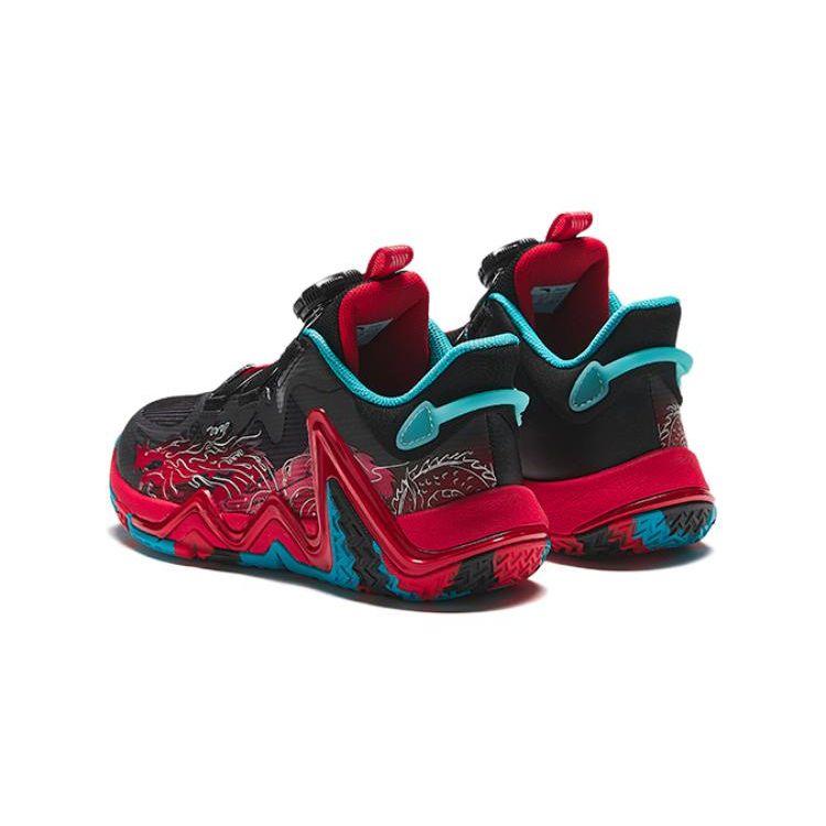 Anta Kids Non-Slip Low-Top Basketball Shoes Kids Sneakers Black Blue Red 312419957-1