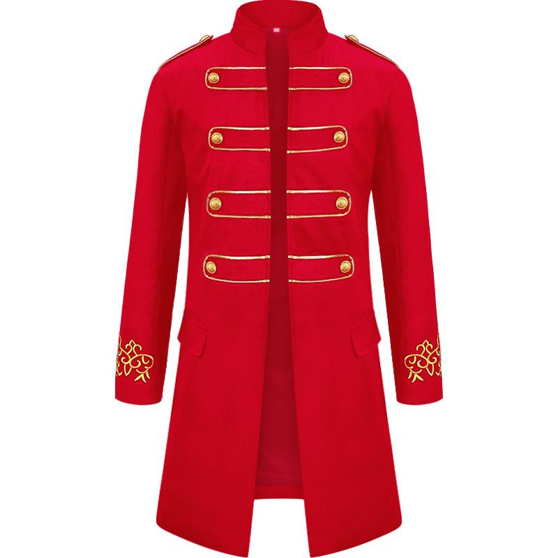 Мужской стимпанк винтажный средневековый фрак пиджак ренессанс ретро готический викторианский сюртук униформа Хэллоуин косплей костюм