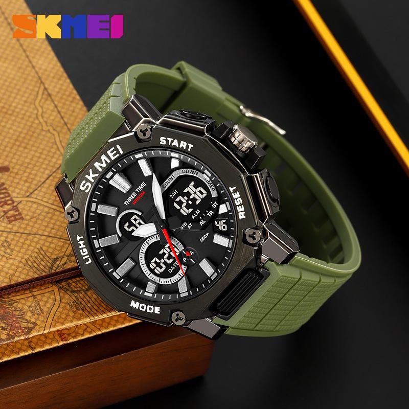 Moment Beauty Горячая Распродажа Электронные Часы Двойной Дисплей Механизм 3 Времени Многофункциональные Студенческие Водонепроницаемые Спортивные Электронные Часы