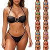 Женский модный сексуальный раздельный купальник-бикини с мягкими чашечками, без косточек