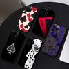 P-poker Чехол для телефона для iPhone17,16,15,14,13,12 Plus,Max Мягкий силиконовый Черный чехол