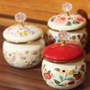 400ML Ceramic Candy Box Moisture Resistant Storage Tea Jar Exquisite Seasoning Box Home Salt Sugar Chili Jar Storage Container