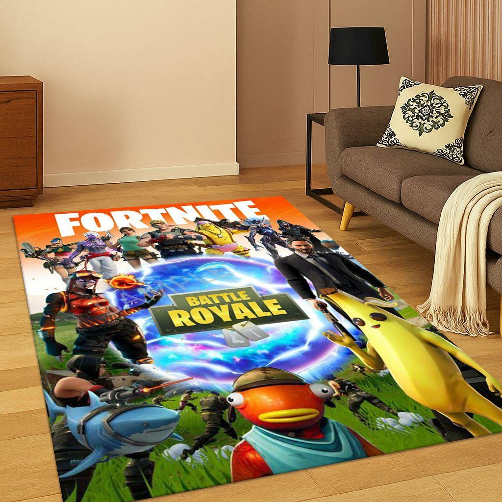 3D Ковер с рисунком из игры Фортнайт для Спальни Гостиной Дивана Прикроватный Коврик Домашний Декор, Коврик для Игровой Зоны Детей Нескользящий Рождественский Подарок