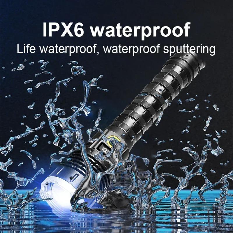 Светодиодные фонари высокой мощности Супер яркий перезаряжаемый фонарь 4000M Самый мощный фонарь Наружный кемпинговый фонарь