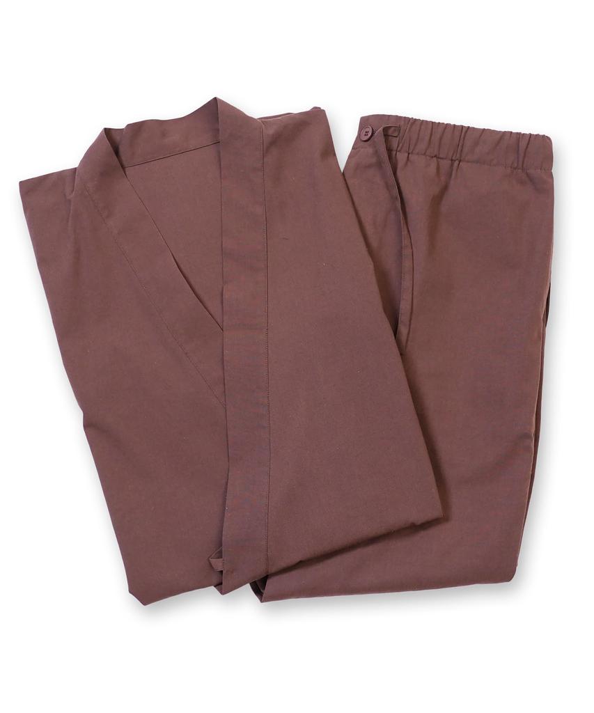 Магазин Самуэ Размер Однотонный Полностью Темно-синий Простой [JIGGYS SHOP] Ziggy's L, Коричневый, Машинная стирка, Рабочая одежда, Кимоно, Хлопок, Пижама, Домашняя одежда, Одежда для прогулок,