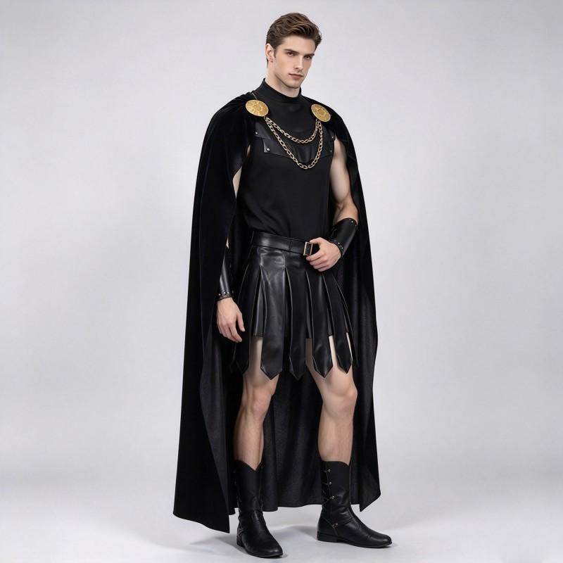 Odyssey Cosplay Costume Medieval Set Shoulder Cape Halloween Party Outfit Stage Performance