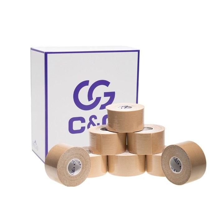 C&G Kinesiology Tape 37.5mm x 5m 8-Pack Beige