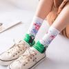 Творческий Высокое Качество Мода Harajuku Kawaii Счастливые Носки Женские Молоко Еда Живопись Клубника Животный Принт Смешные Носки Милые Носки