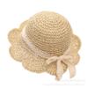 Summer Girls Straw Sun Hat Wide Brim UV Protection Fisherman Cap for Toddler Baby 1-5 Years Old Fresh Beach Outdoor