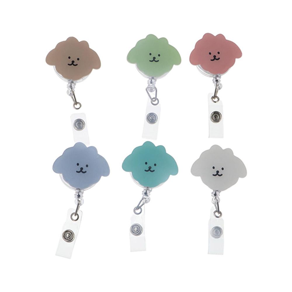Cartoon Dog Nurse Badge Reel Animals Easy Pull Buckle Cute Retractable Badge Holder Hospital Use