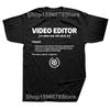 Video Editing Quote Editor Film Edit Filmmaker T Shirts Graphic Streetwear Short Sleeve Birthday Gifts T-shirt Clothing